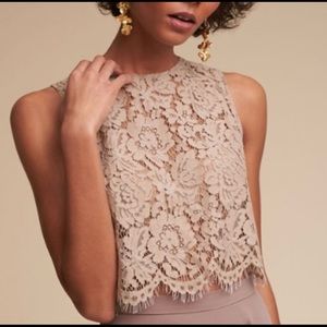 Jenny Yoo Cleo Lace Crop Top - BHLDN